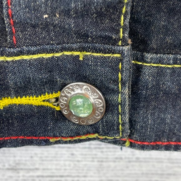 Coogi Vintage Embroidered Logo Colorful Denim Jean Trucker Jacket NWT Sz… - Picture 14 of 16